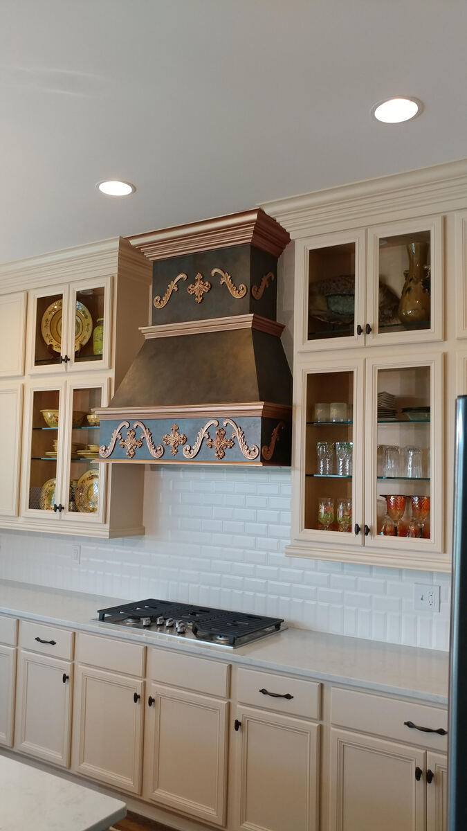 metallic copper and bronze design