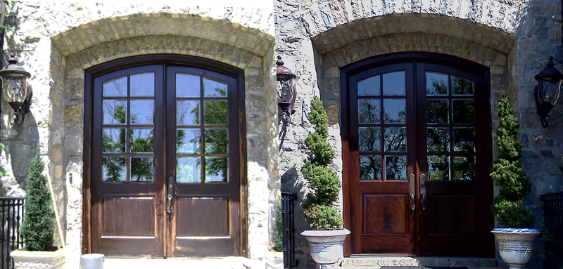 Refurbished entrance doors