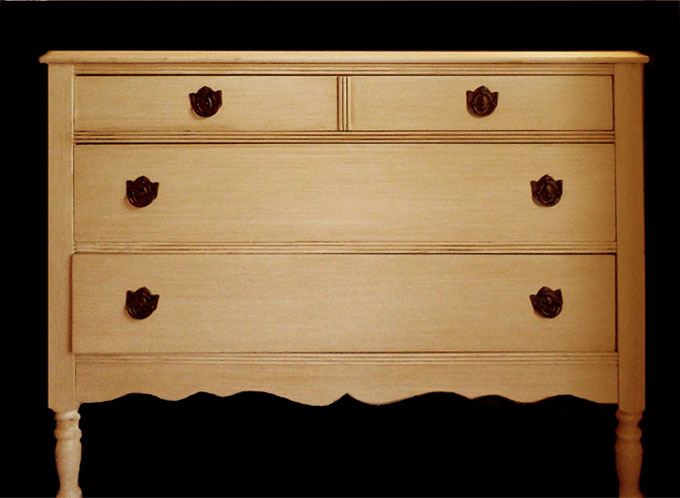 Custom color strie finished dresser