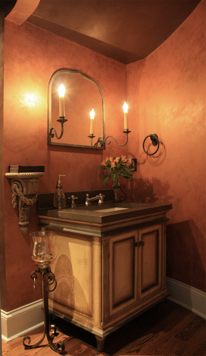 Delight your guests with a stunning powder room surprise.