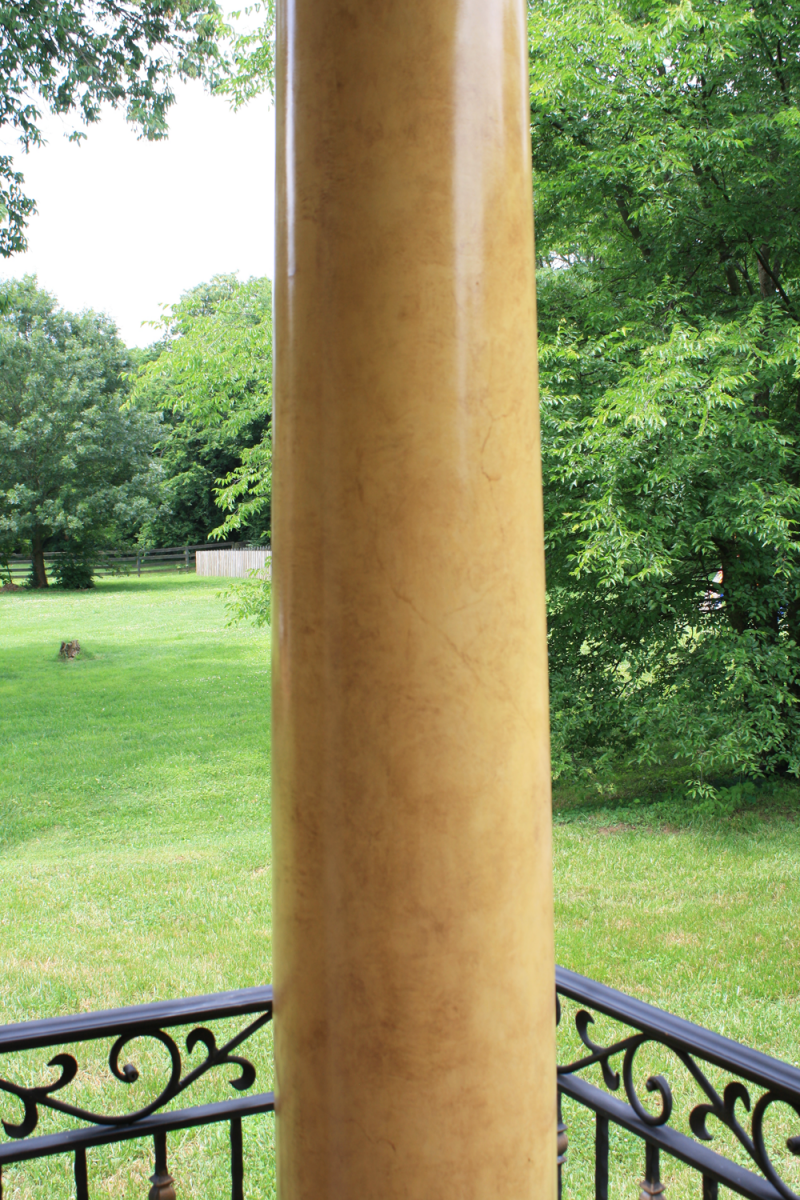 Venetian plaster columns