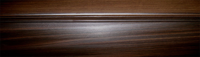 Faux black walnut wood grain  close-up