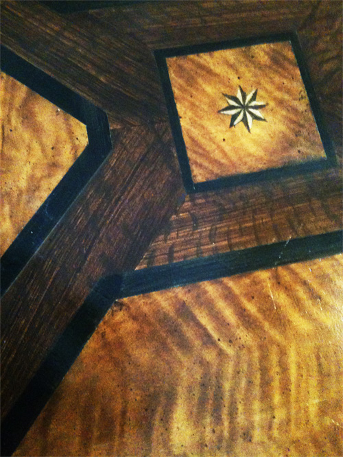 Close-up Faux Wood In-Lay Floor Designs